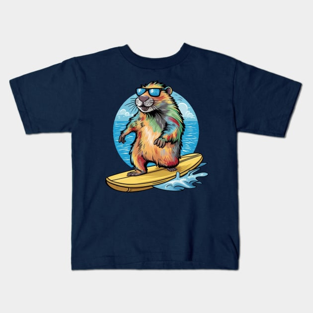 Surf Marmot Kids T-Shirt by Montony